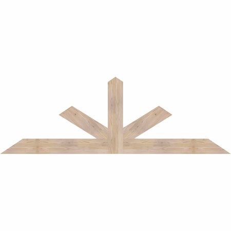 Ekena Millwork Saratoga Smooth Timber Gable Bracket, Douglas Fir, 84"W x 28"H x 1 1/2"D x 5 1/2"F, 8/12 Pitch GBW084X28X0206SAR00SDF